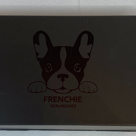 NEW Frenchie Scrunchies, set of 6 - Black/Gry/Navy - Picture 4 of 5